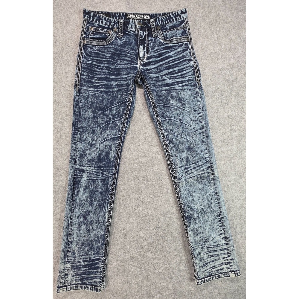 Affliction Jeans Men's 30x33 Gage Premium Embroidered Pockets